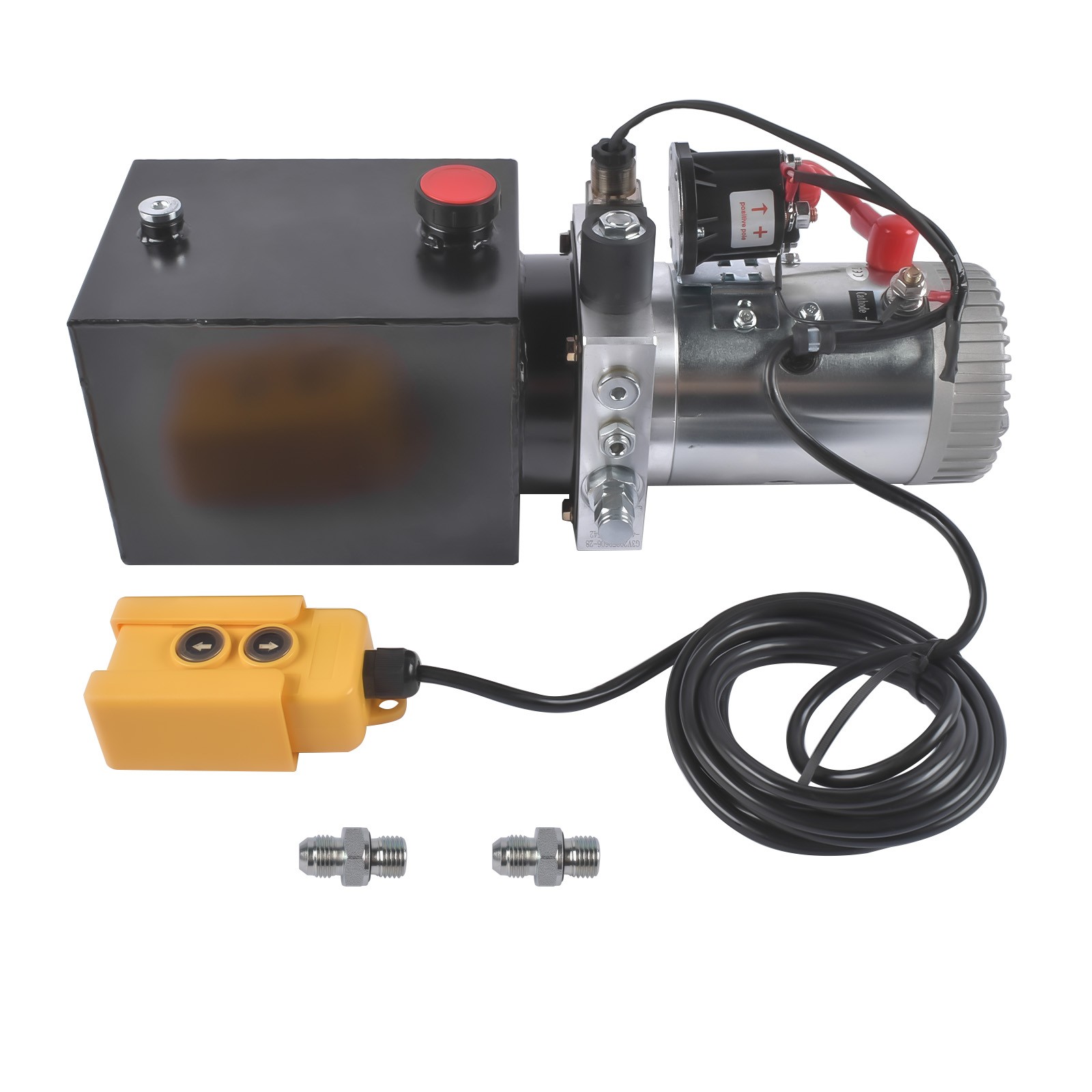 12V Hydraulic Power Unit 1.6kW 4 Quart 3200 PSI Single Acting Pump
