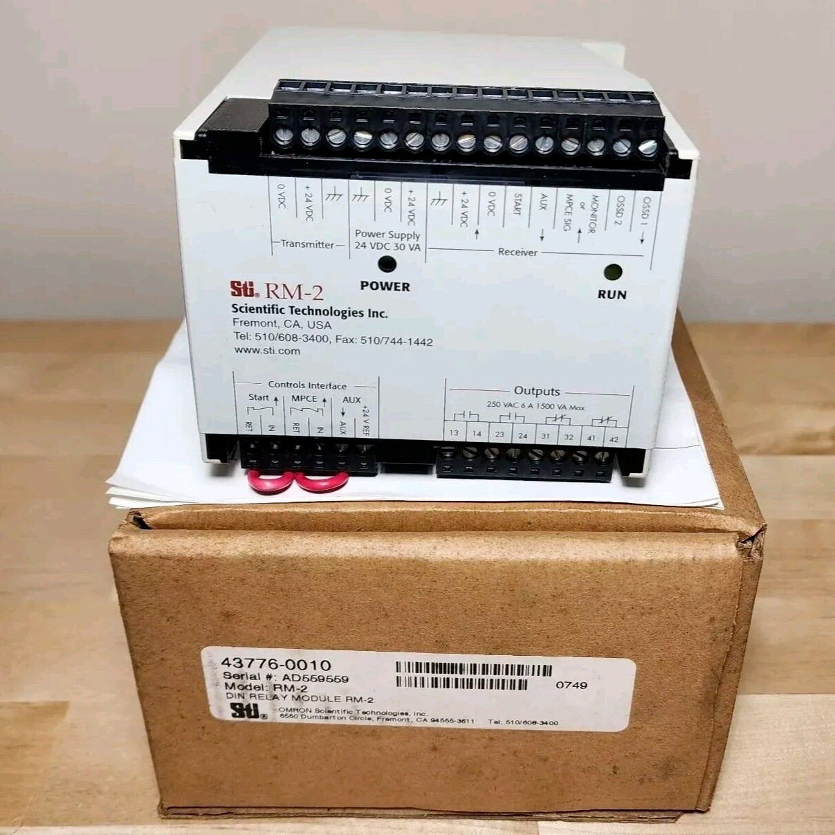 Omron STI 43776-0010 RM-2 Safety Relay Resource Module