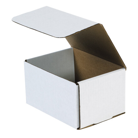 6 1/2 x 4 7/8 x 3 3/4″ White Corrugated Mailing/Shipping Boxes ECT-32B 50/Case