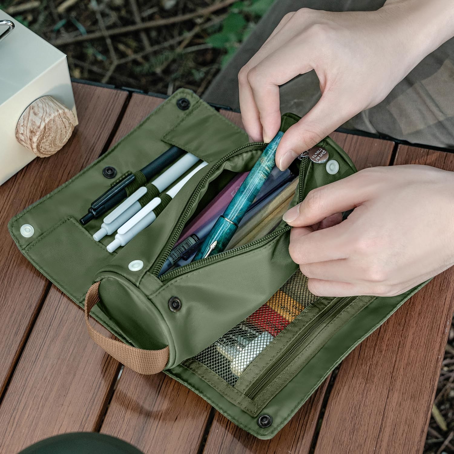 Large Capacity Pencil Case Roll Up Design Multifunctional Pencil Holder Pouch…