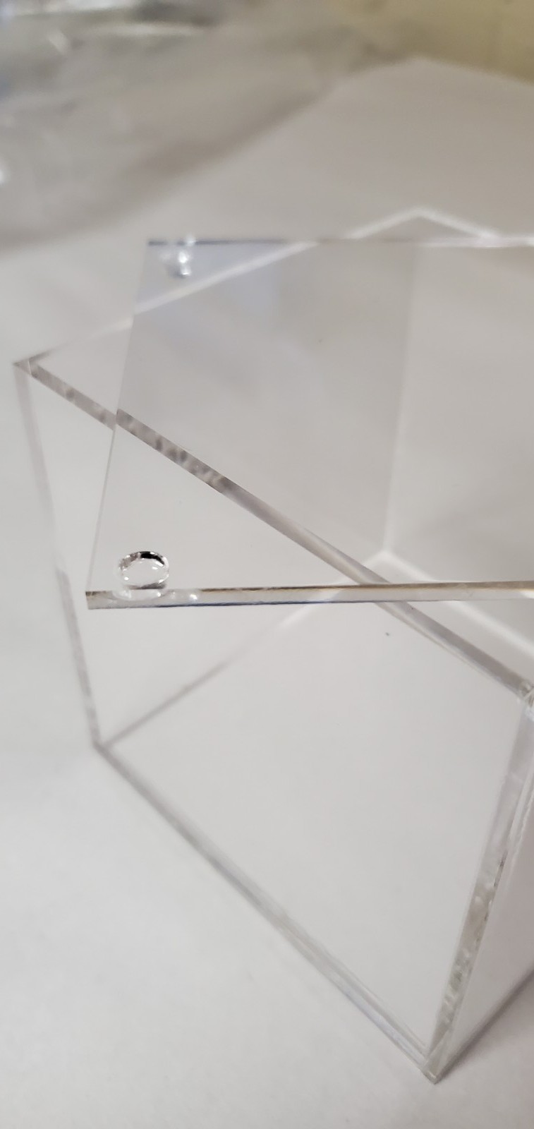 Clear Acrylic 2.5″ Low‑Profile Square Box with Fitted Lid – T’z Tagz Handmade