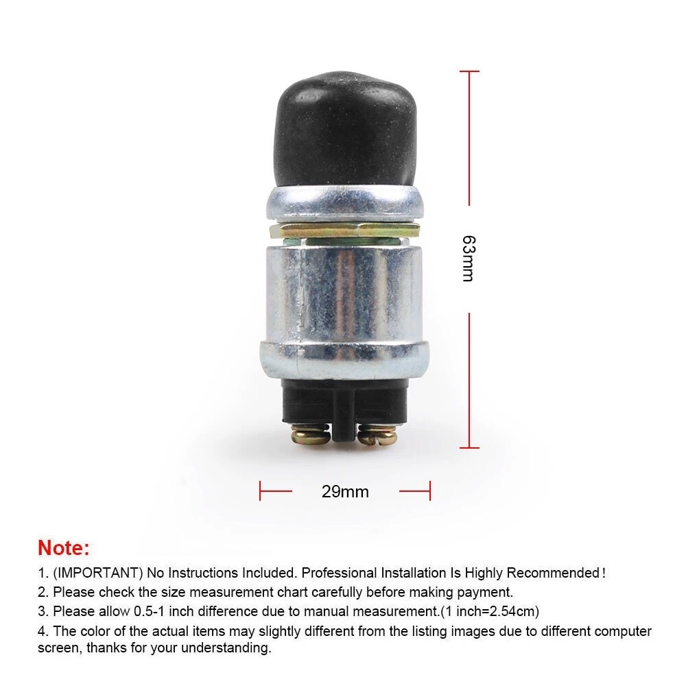 12 Volt DC Heavy-Duty Momentary Push-Button 50 Amp Starter Switch