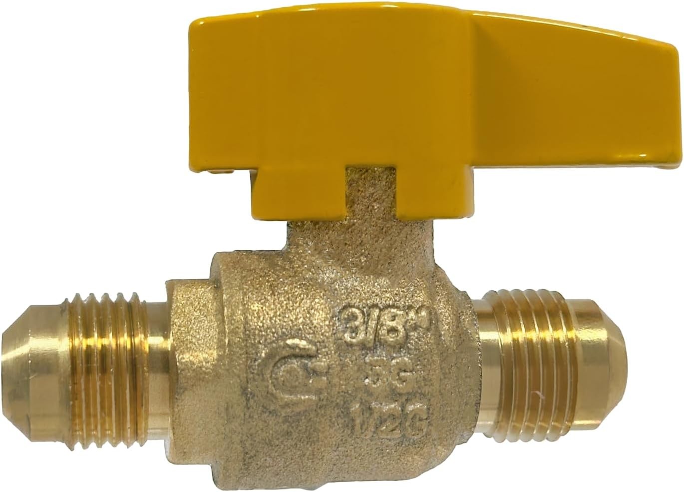 3/8 inch Flare X 3/8 inch Flare Gas Valve 1/4 inch Turn – Propane and Natural…