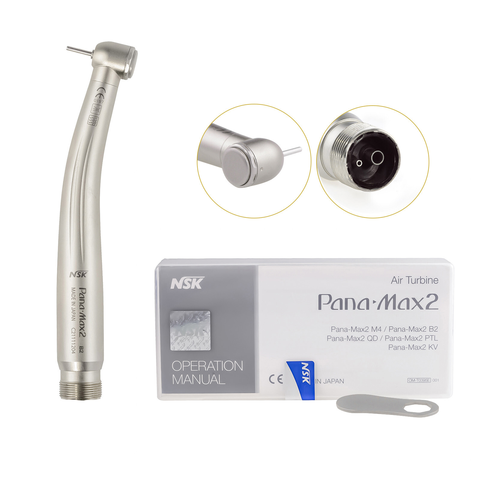 Dental Pana Max2 High Speed Handpiece Single Water Spray Ceramic Bearing B2 NSK