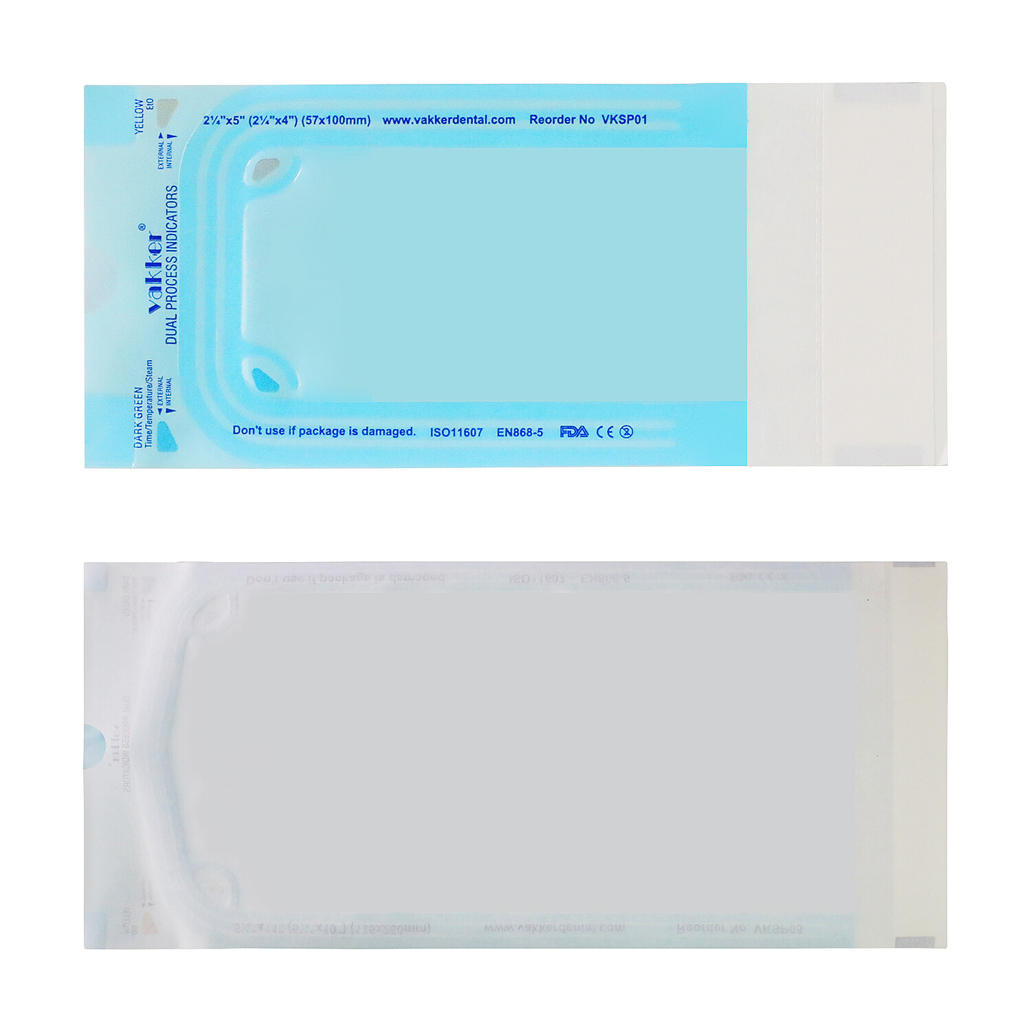 2000pc 2.25″ x 5″ Self Sealing Sterilization Pouches Autoclave, Sterilizer Bag