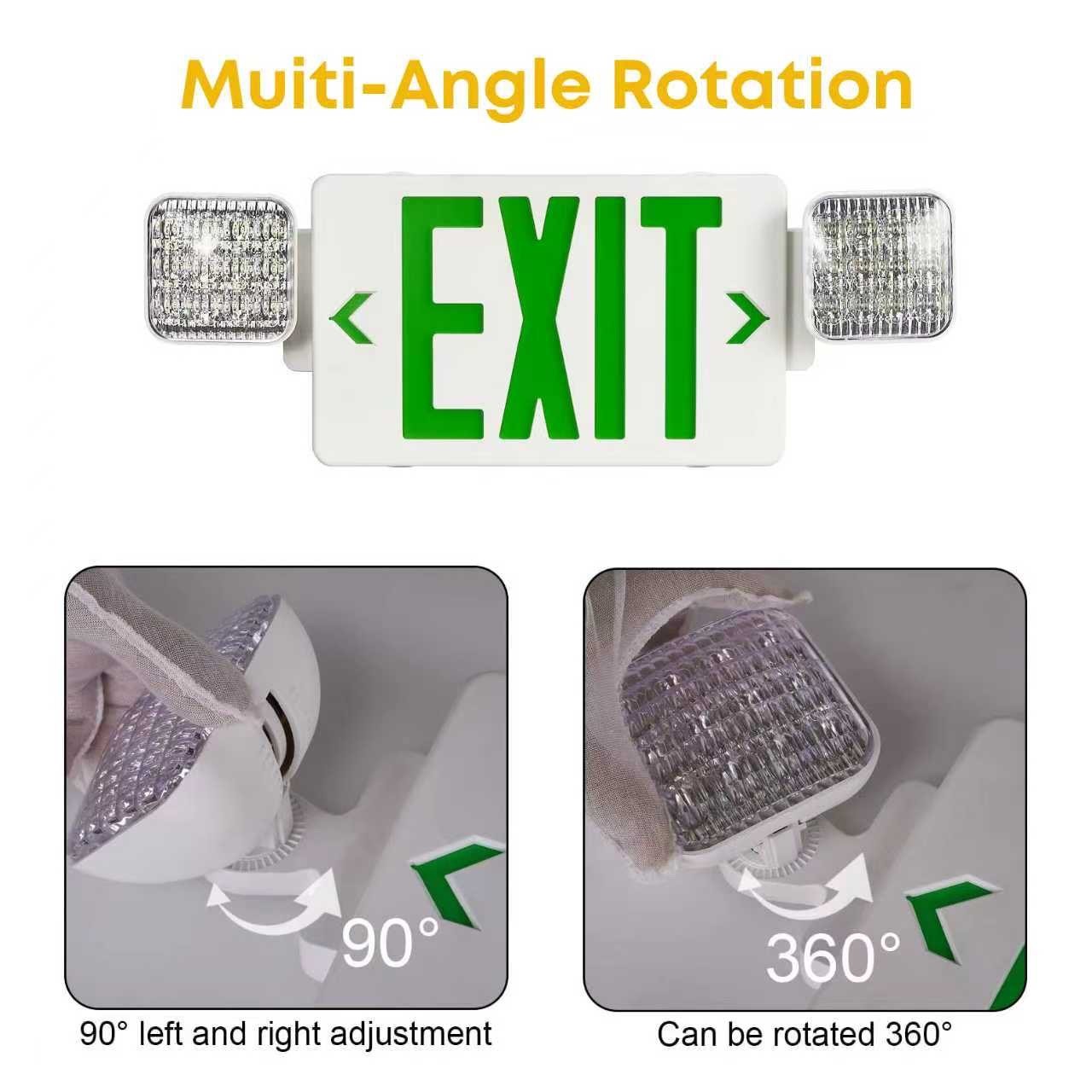 4Pcs-Pack LED EXIT Sign Light Combo with 3hrs Emergency back up