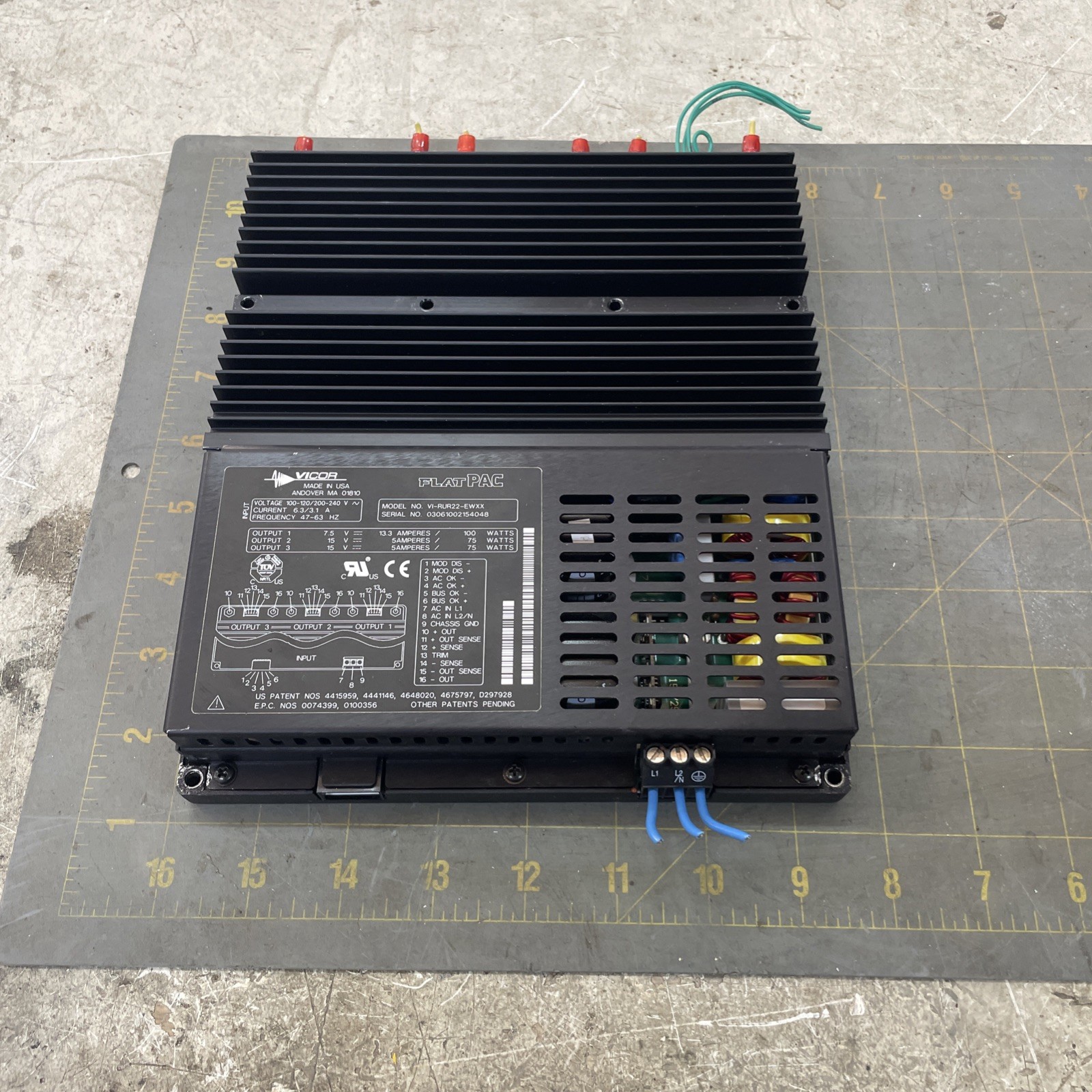 Vicor Switching Power Supply Flat PAC Model VI-RUR22-EWXX, FlatPAC