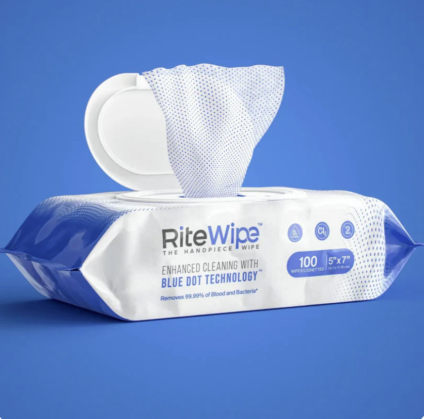 RiteWipe 121100 Dental Handpiece Wipe 5″ X 7″ 100/Pk