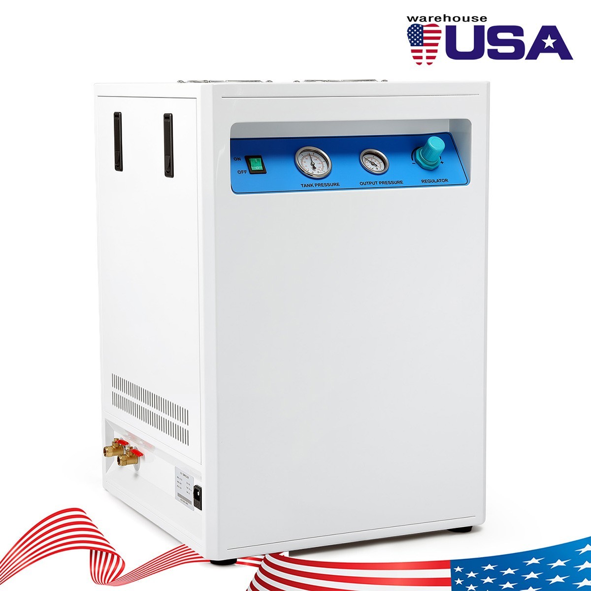 24L/40L Portable Dental Air Compressor Oil Free Silent Air Pump for Dental Unit