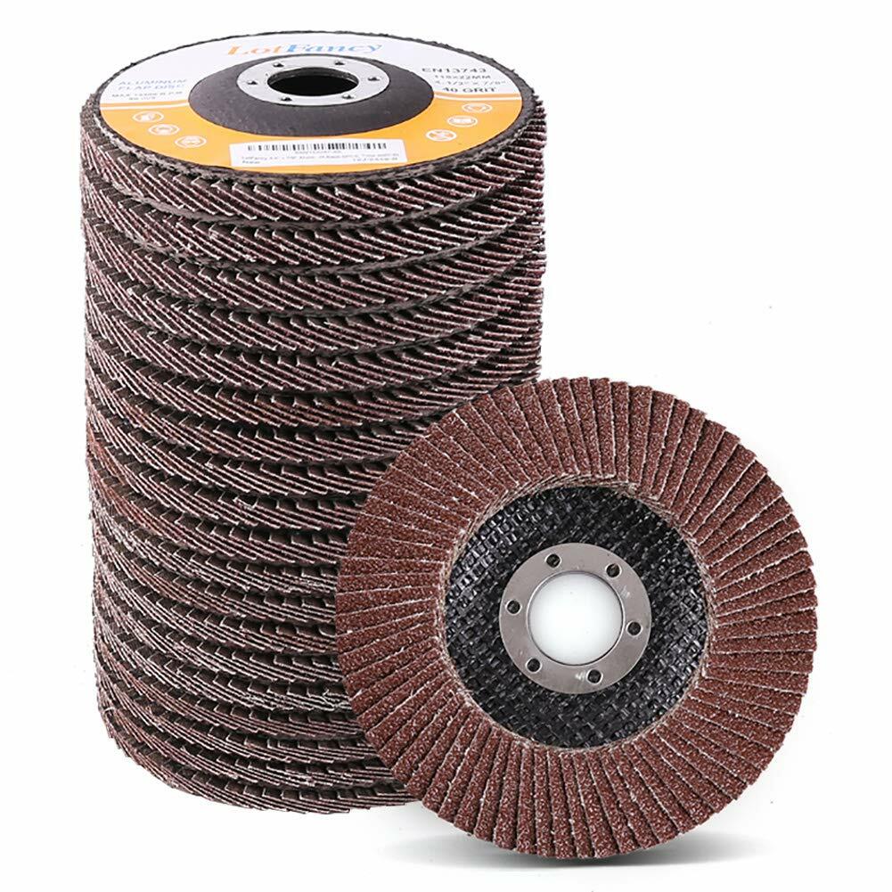 20x Flap Disc 4.5″ 4-1/2 40 60 80 120 Grit Angle Grinder Sanding Grinding Wheels