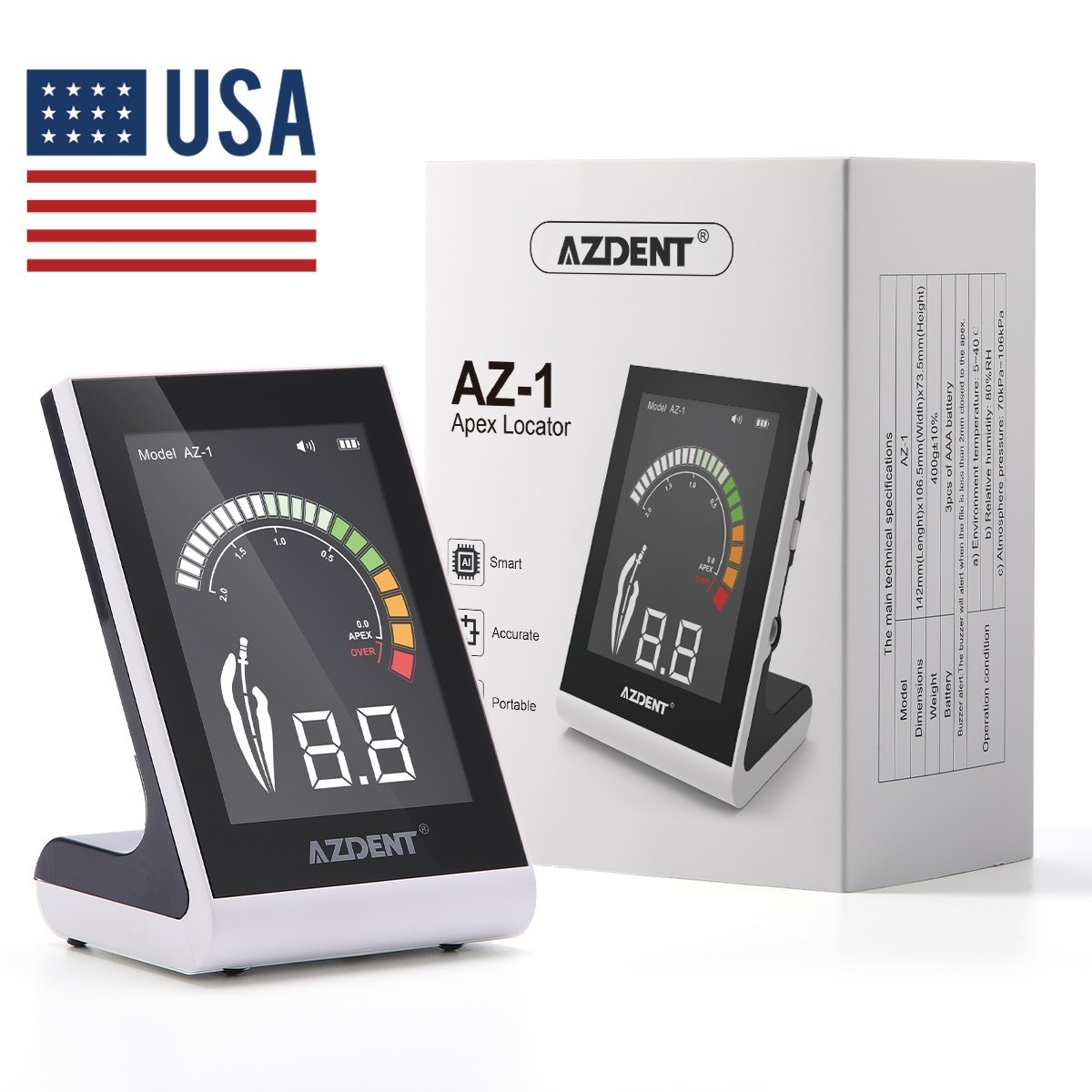 AZ-1 Dental Cordless LED 16:1 Endo Motor /Root Canal Apex Locator Finder AZDENT