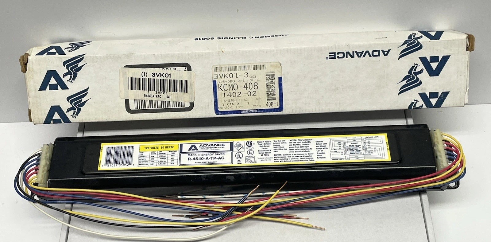 Advance R4S40ATPAC Rapid Start Ballast 120V 60Hz R-4S40-A-TP-AC