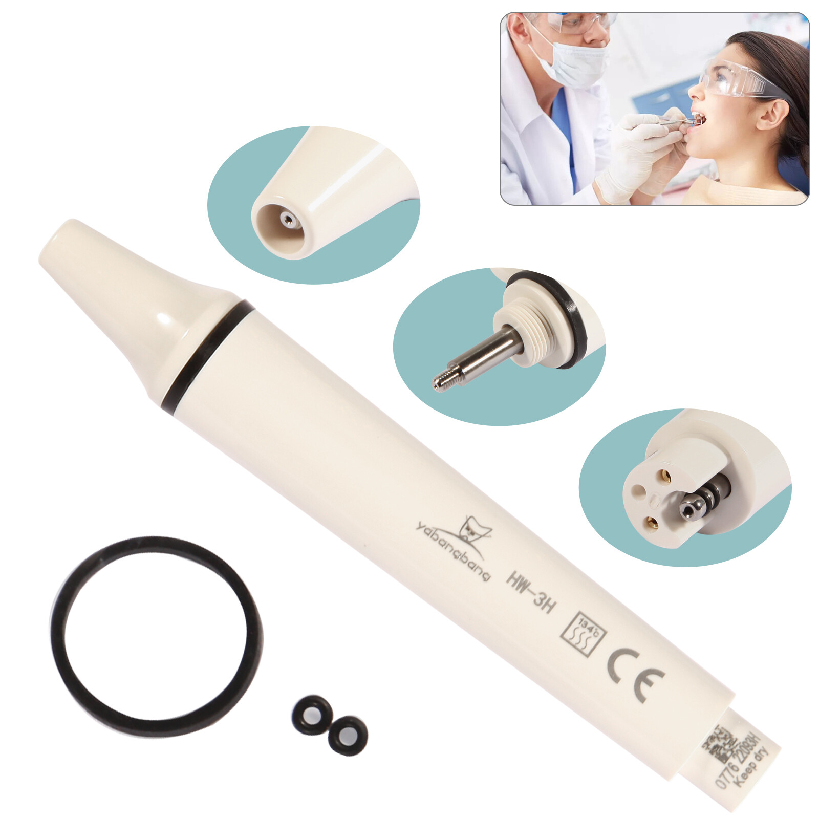 Dent Ultrasonic Scaler Handpiece LED Fit EMS/SKYSEA/DTE/SATELEC tip & Tube