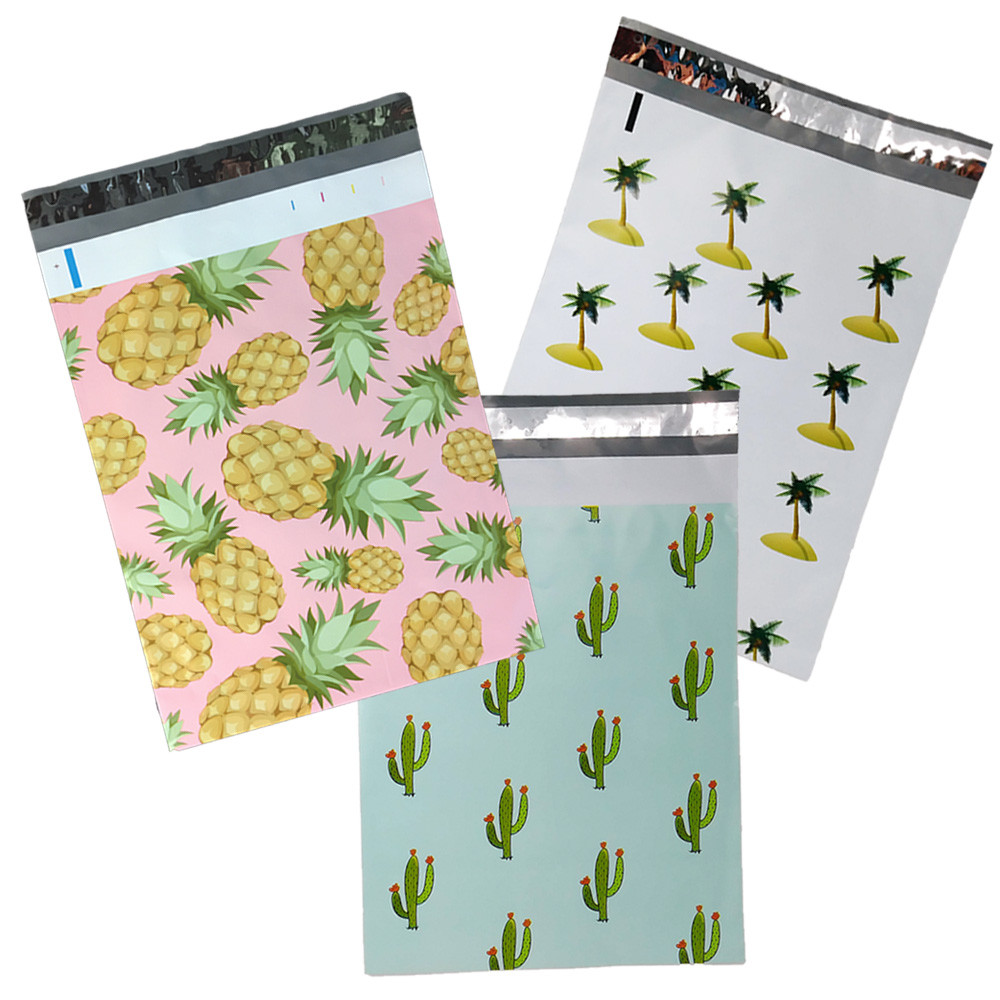 10×13″ Designer Tropical Poly Mailers Combo Pack, Quality Shipping Bag Envelopes
