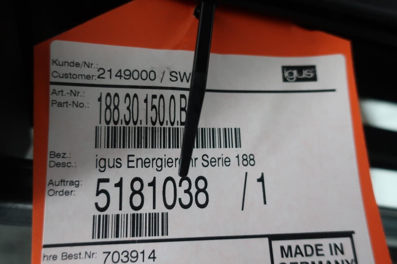 Igus 188.30.150.0.B Cable/wire Carrier 5-1/4ft 12in