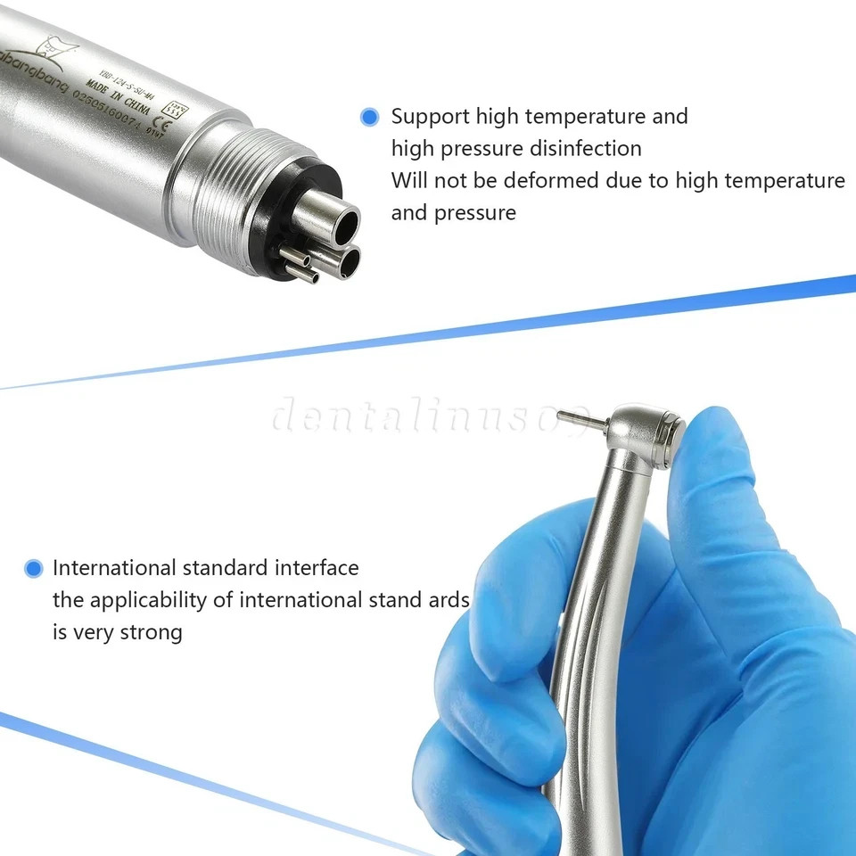 Mini Small Head Dental High Speed Handpiece Push Pediatric Kid 4 Hole Yabangbang