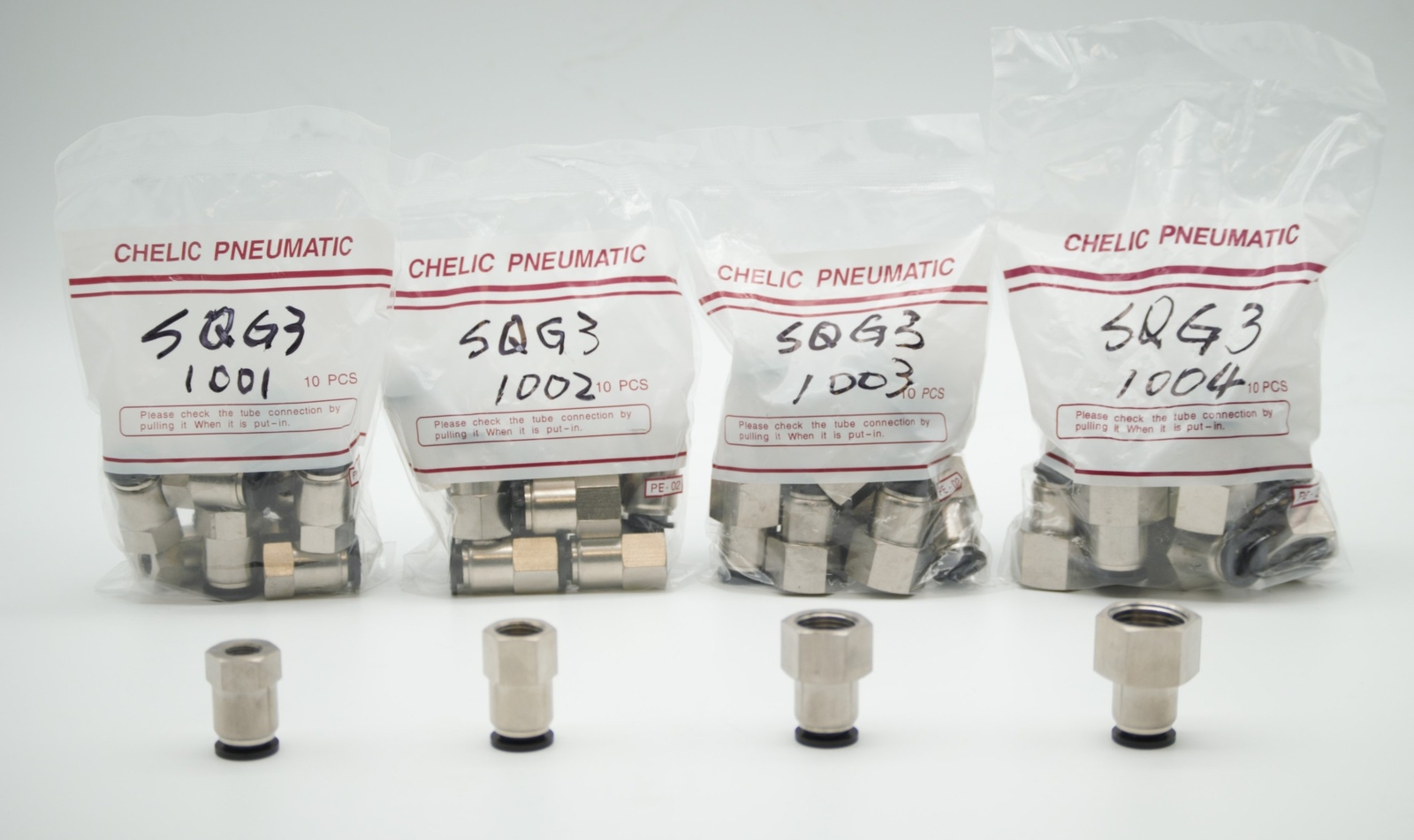 CHELIC SQG3 1001 Ø10-1/8″ BSPT Female push to connector Fitting (10 PCS PER BAG)