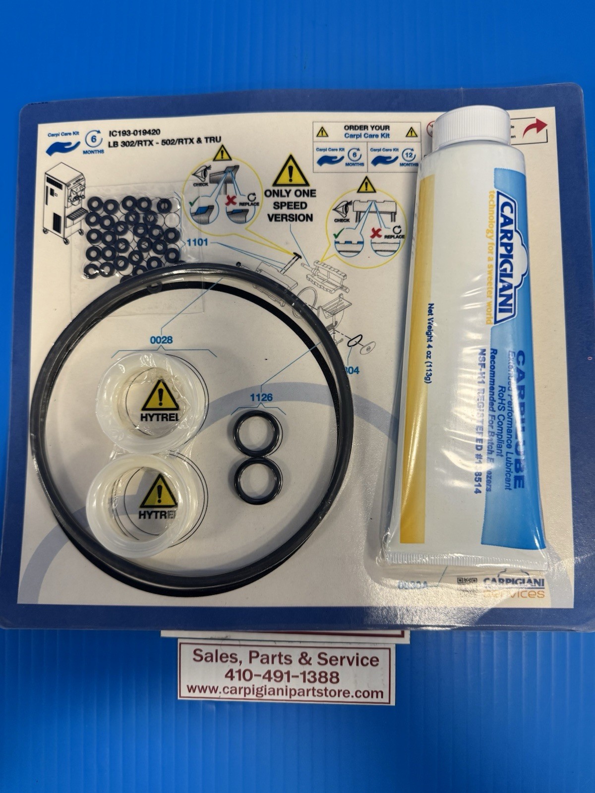 Carpigiani Parts Batch Freezer LB 502 G RTX 6 Months Carpi Care Kit