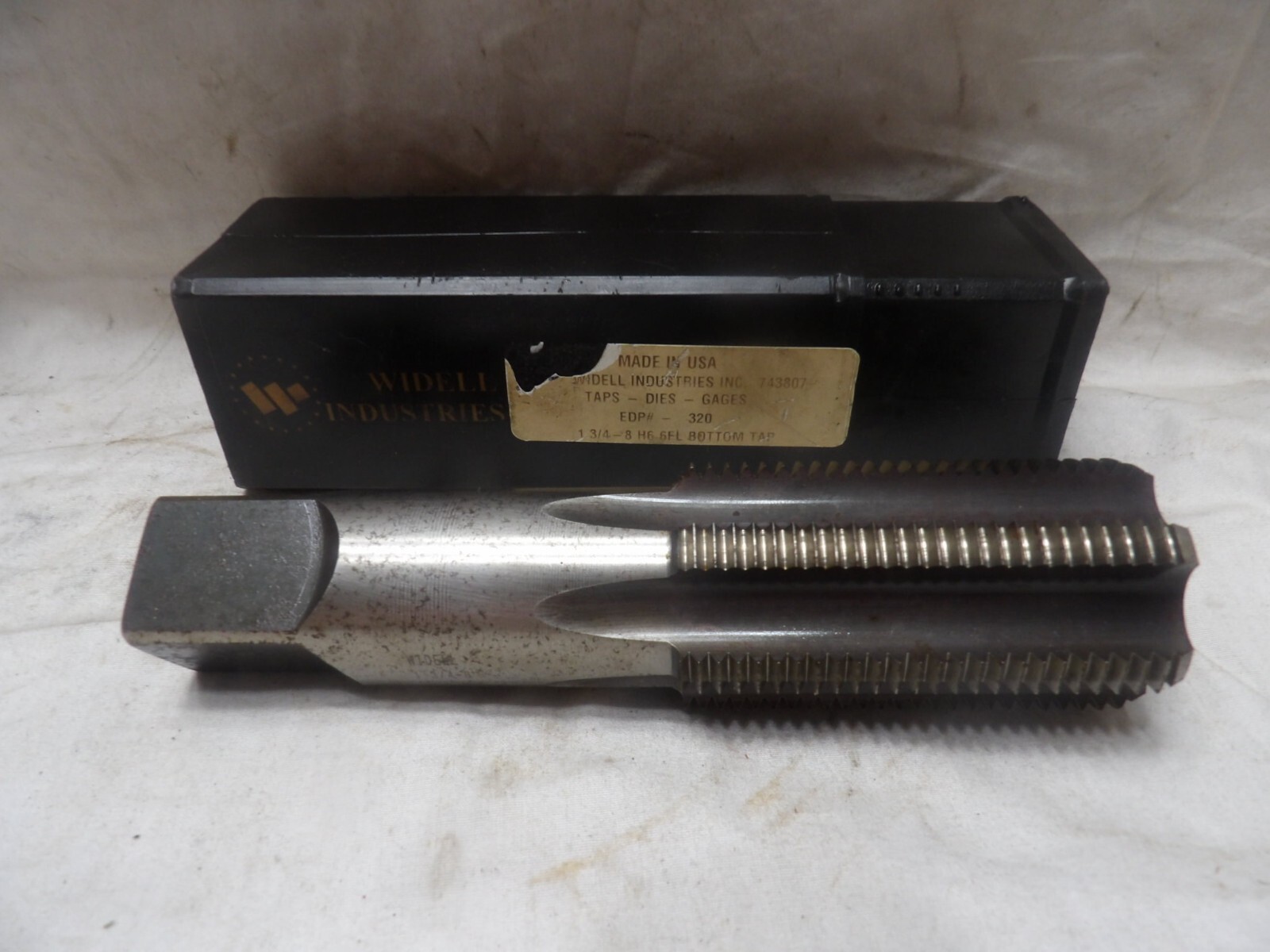 Widell 1-3/4″-8 H6-6FL Bottom Tap 4 Flute – Made in the USA