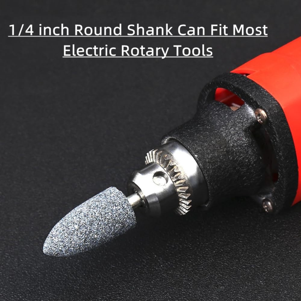 10Pcs 16mm Mounted Grinding Stones, Cone Shape Aluminum Oxide Polishing Abras…