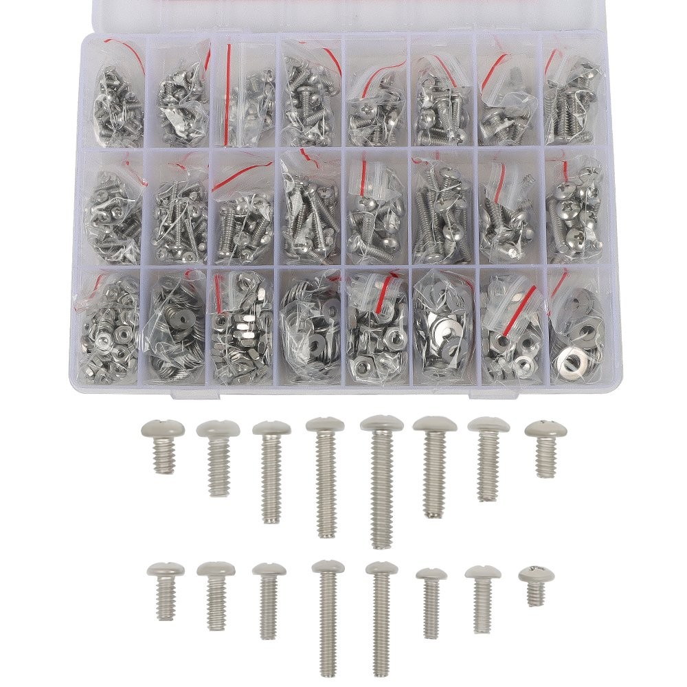 1110 PCS Nuts and Bolts Assortment Kit with Assorted Screws Nuts Bolts Washers