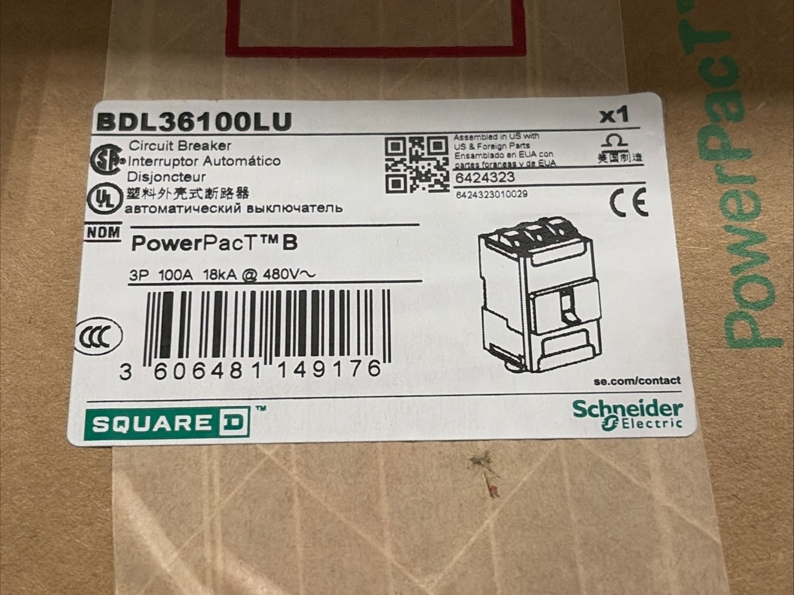 SCHNEIDER ELECTRIC BDL36100LU