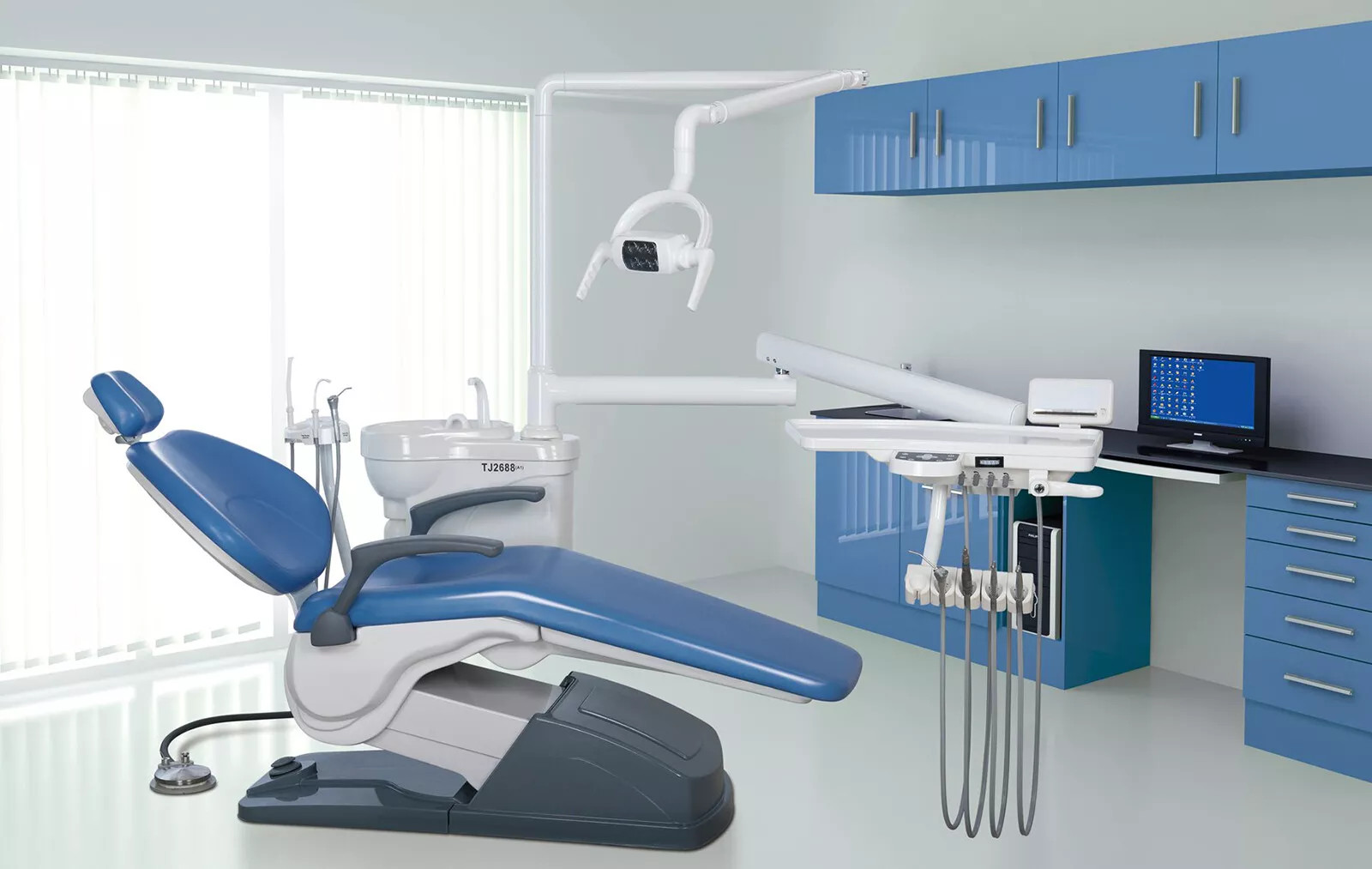 USA Dental Unit Chair Computer Controlled DC Motor +Stool Chair TJ2688-A1 SALE
