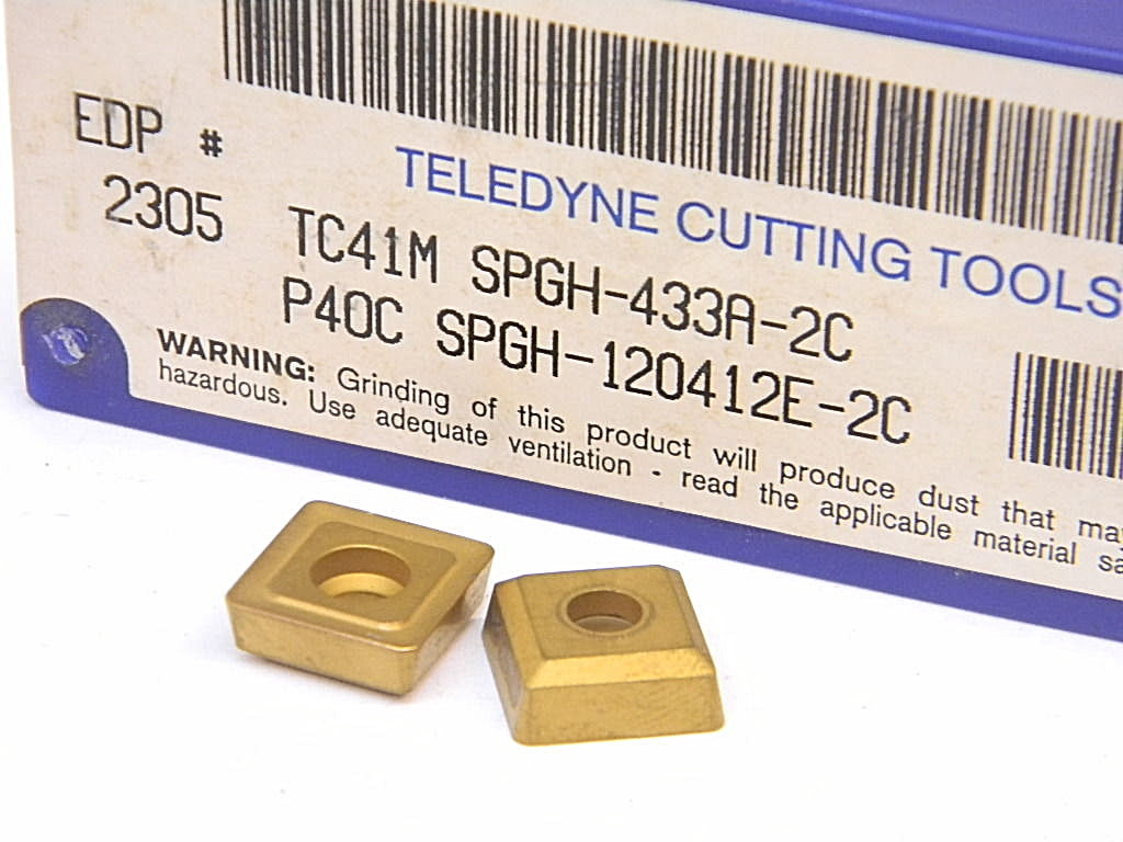 NEW 10pcs. Teledyne Stellram SPGH 433A-2C Grade: TC41M Carbide Inserts Tin Coat