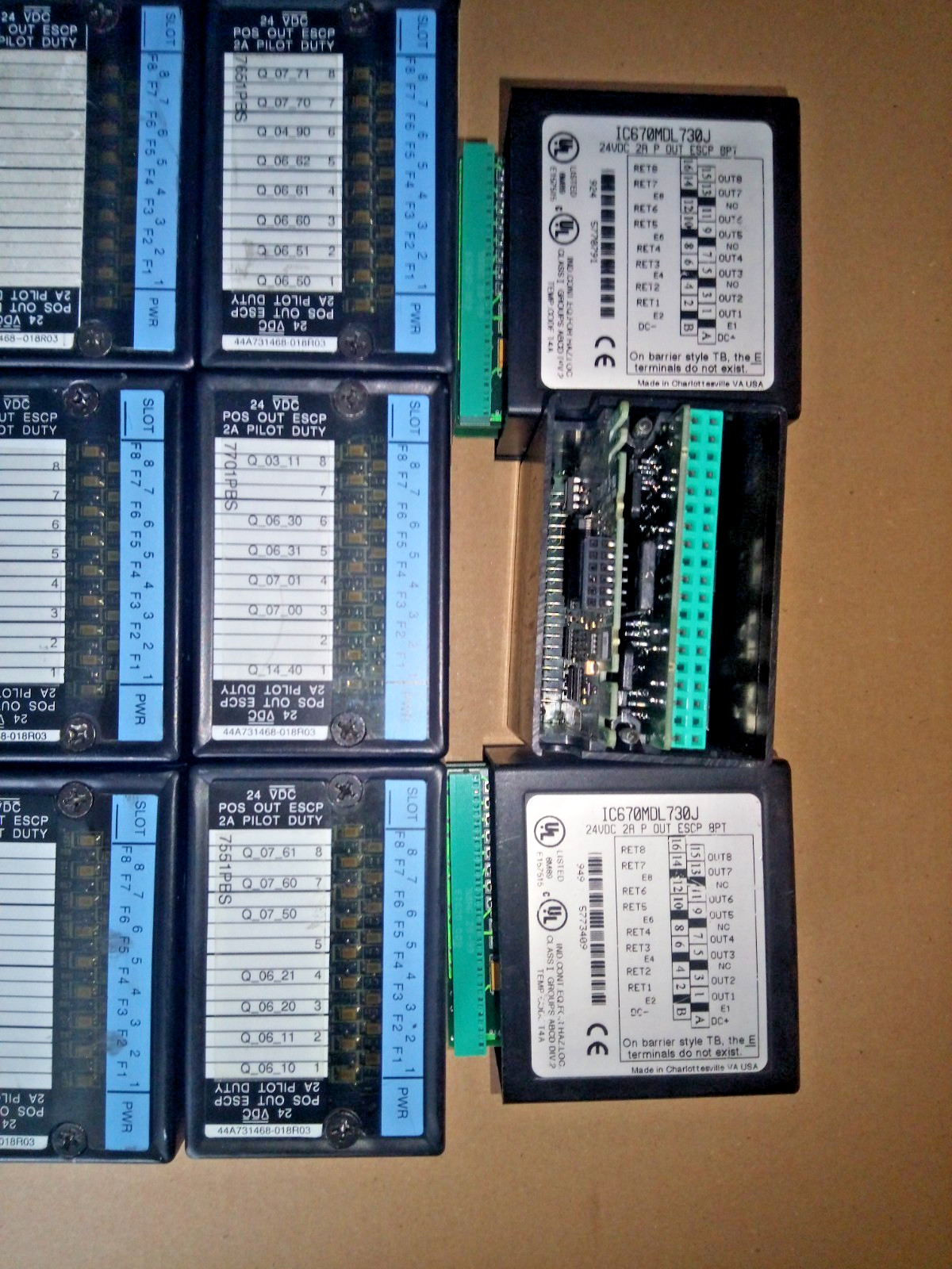 GE FANUC IC670MDL730J Input Module 24VDC 2A P OUT ESCP 8PT 44A731468 Control VA