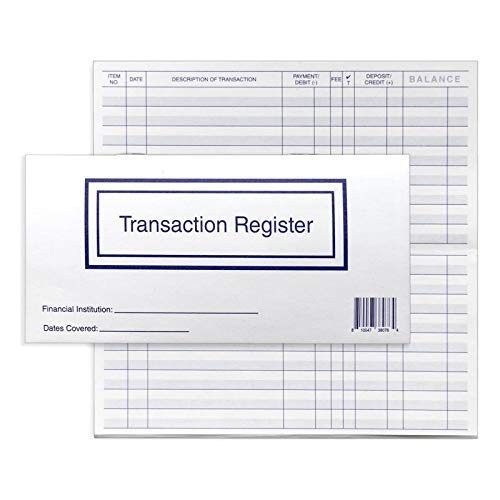 Checkbook Registers for Personal Checkbook, Transactions Ledgers, Pack of 10,…