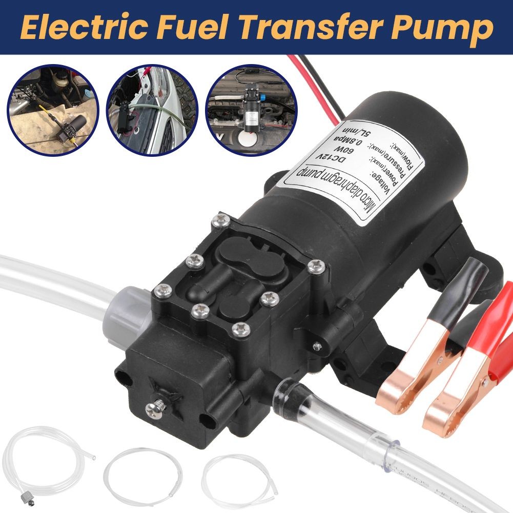 DC 12V Electric Fuel Transfer Pump Diesel Kerosene Oil Extractor Motor Auto