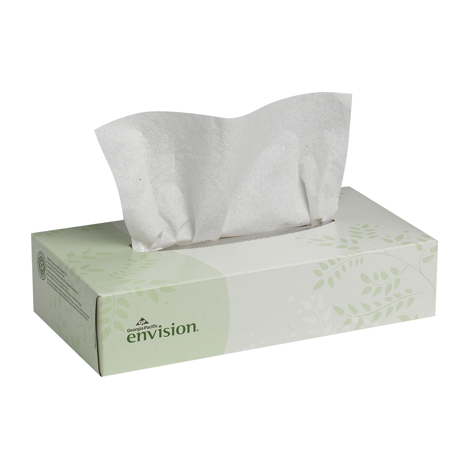Envision 2-Ply Facial Tissue Flat Box 100 Count 30 Packs 3000 Total