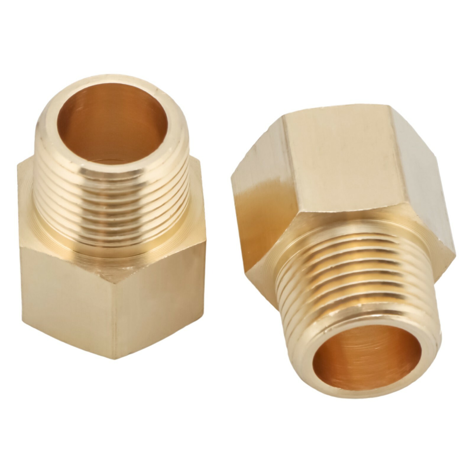 U.S. Solid Brass Fitting Extender Adapter NPT 3/8″ Male x 3/8″ Female, 2pcs