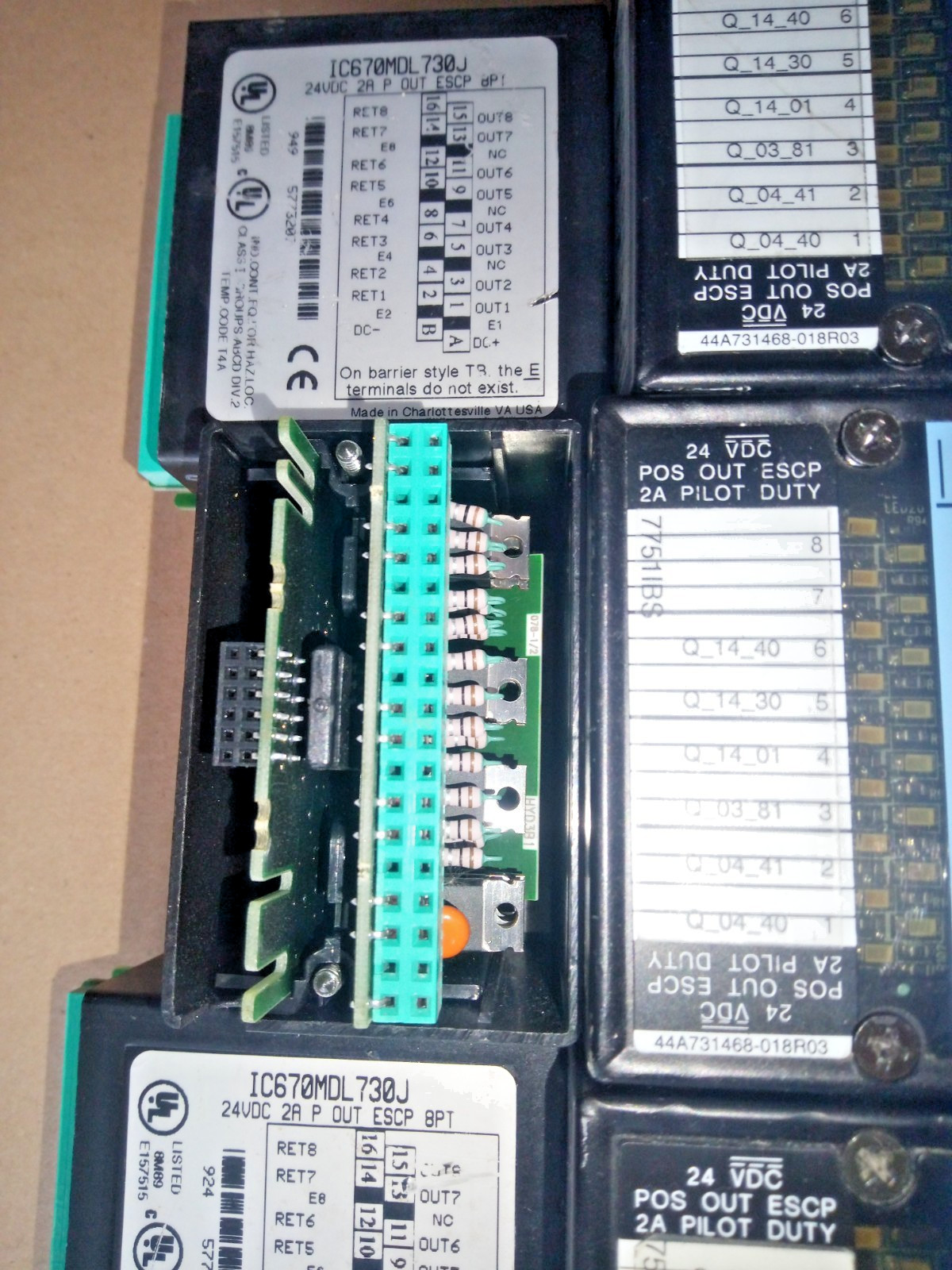 GE FANUC IC670MDL730J Input Module 24VDC 2A P OUT ESCP 8PT 44A731468 Control VA