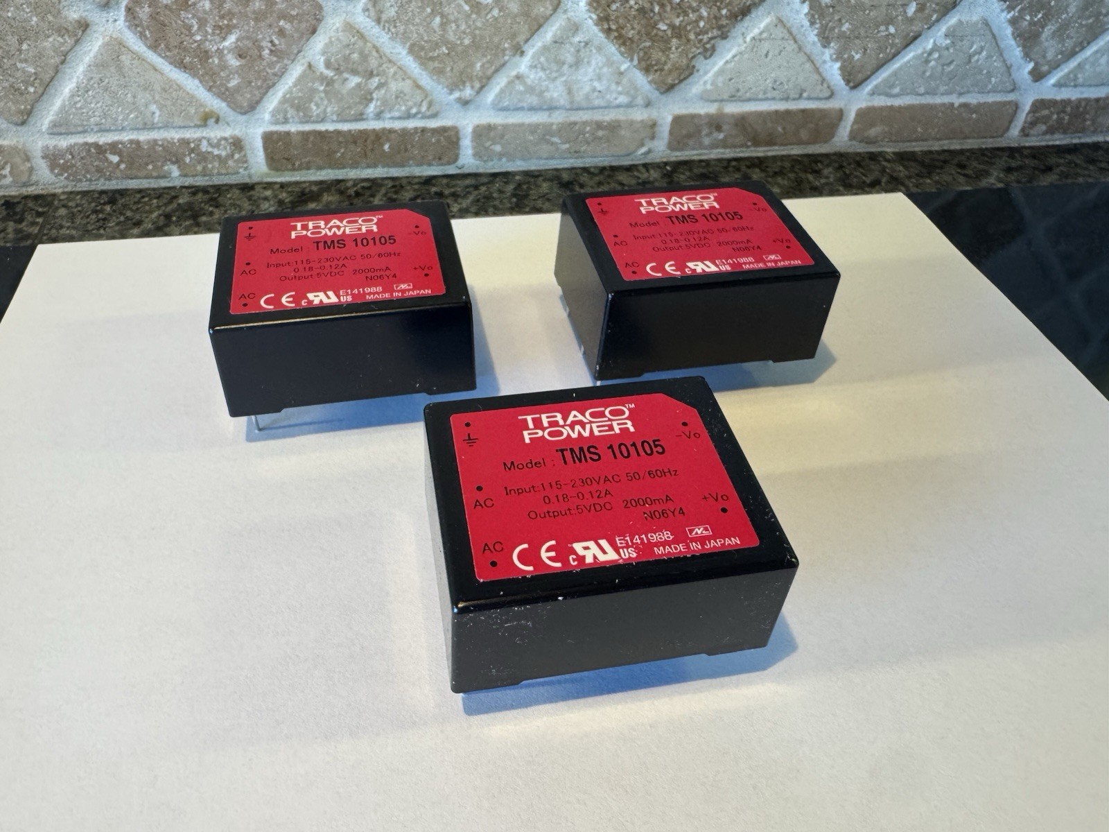 3pcs TRACO TMS 10105 Japanese 115VAC to 5VDC 2A Power Supply