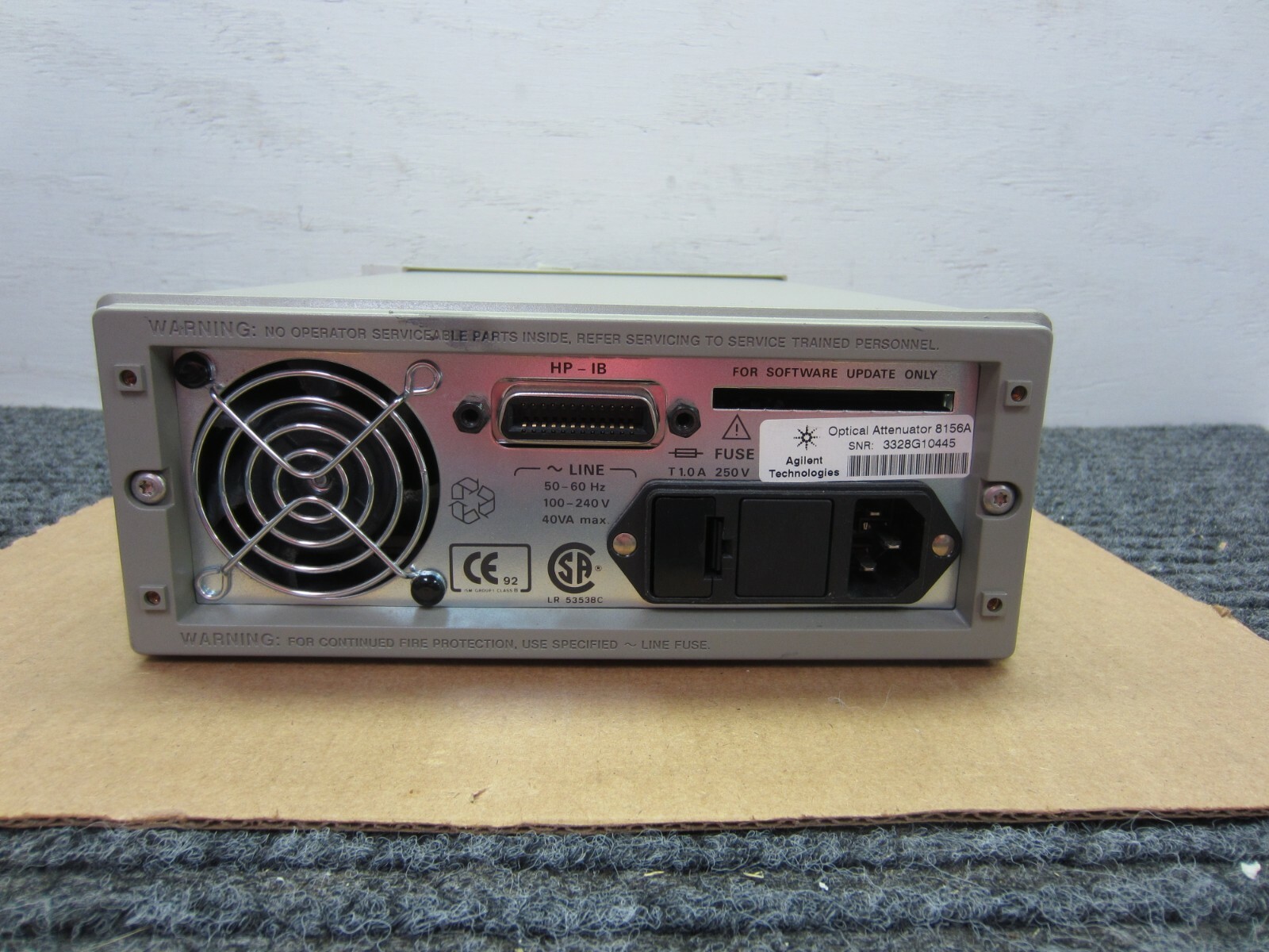 HP/ Agilent 8156A Optical Attenuator W, Option 121