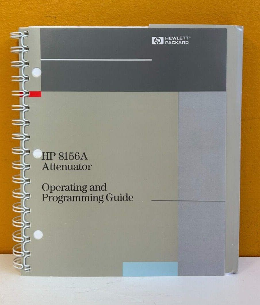HP / Agilent 08156-91011 1994 HP 8156A Attenuator Operating & Programming Guide.