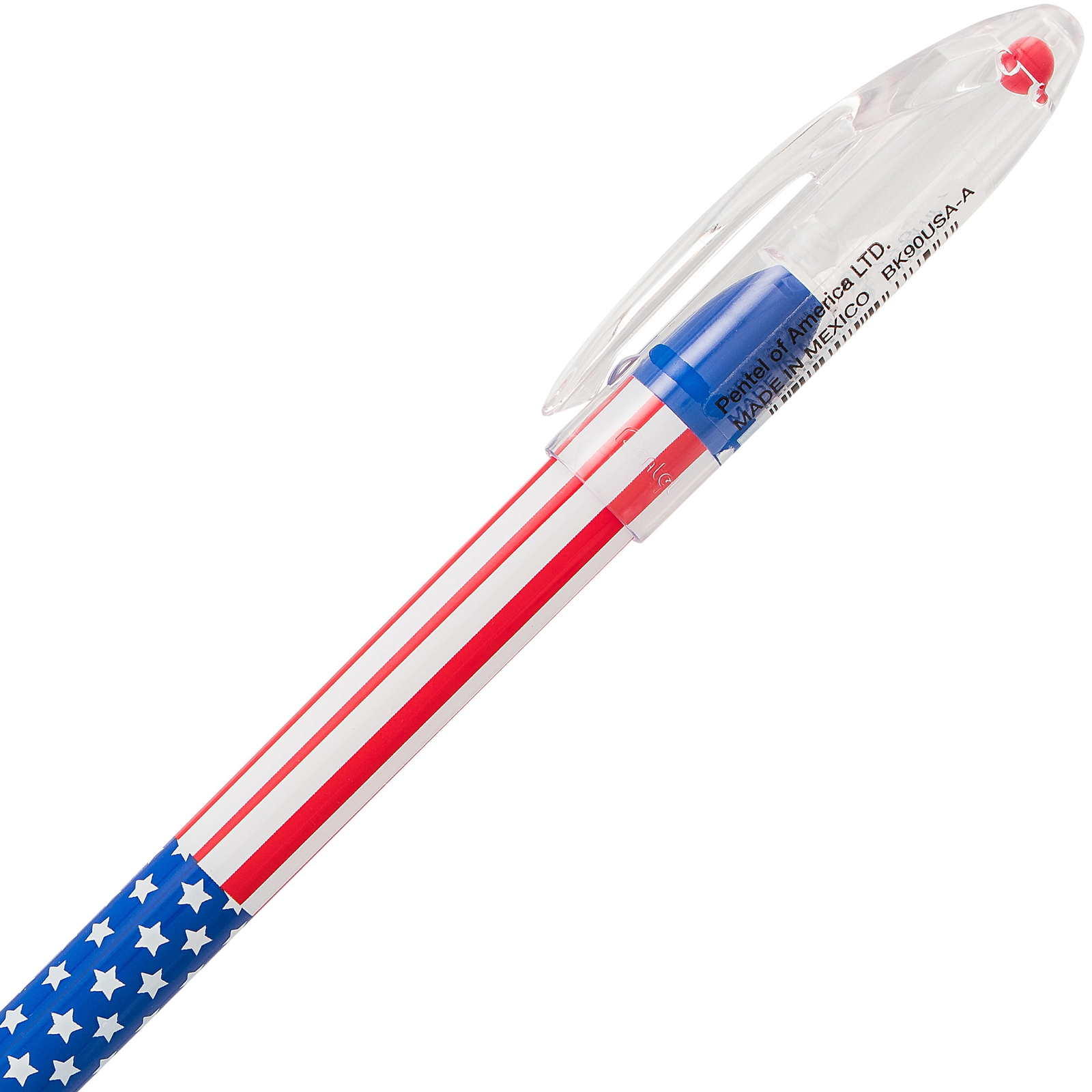 Box of 12 Pens 0.7mm Ballpoint Pen Stars and Stripes Flag Inspired