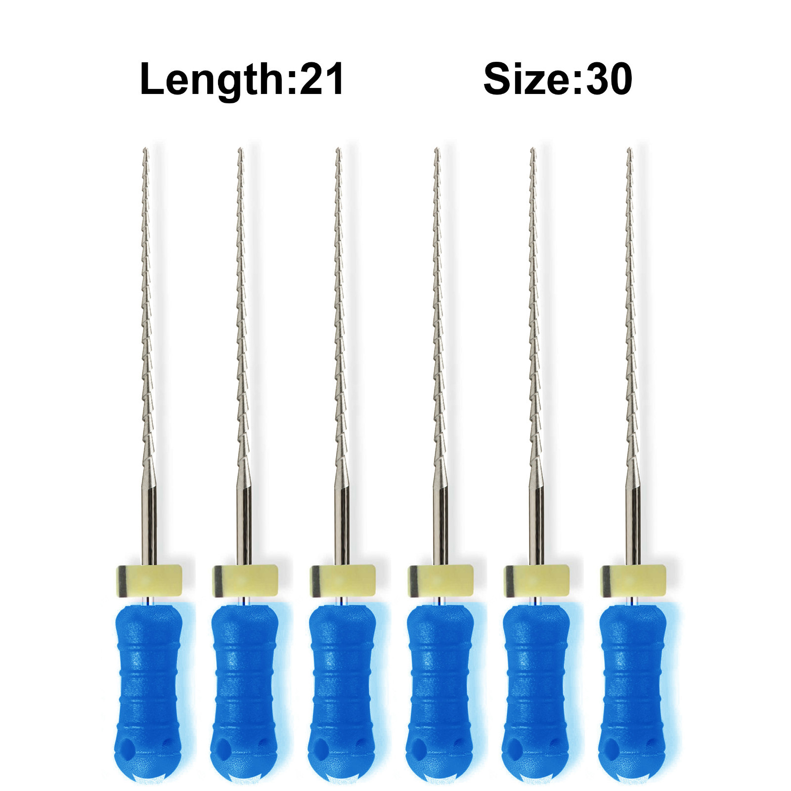 Sky Choice Hedstrom Files – 21 mm Length, Size 30 Blue w/Rubber Stopper 6/Pkg