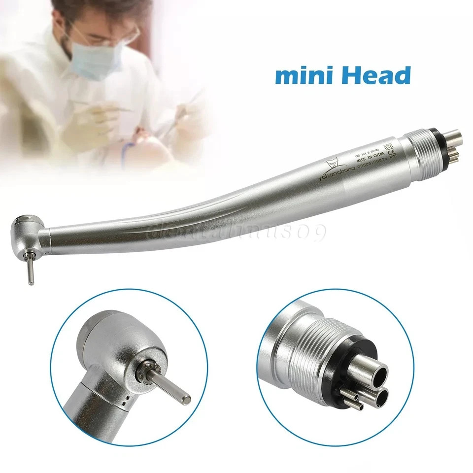 Mini Small Head Dental High Speed Handpiece Push Pediatric Kid 4 Hole Yabangbang
