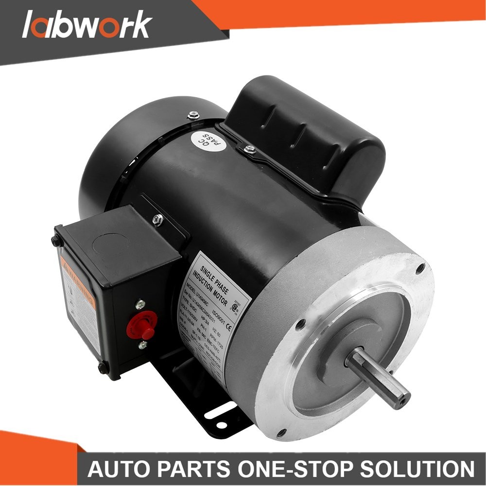 Labwork 3/4 HP Electric Motor Single Phase 1725rpm 5/8” shaft 115V/230V 56C