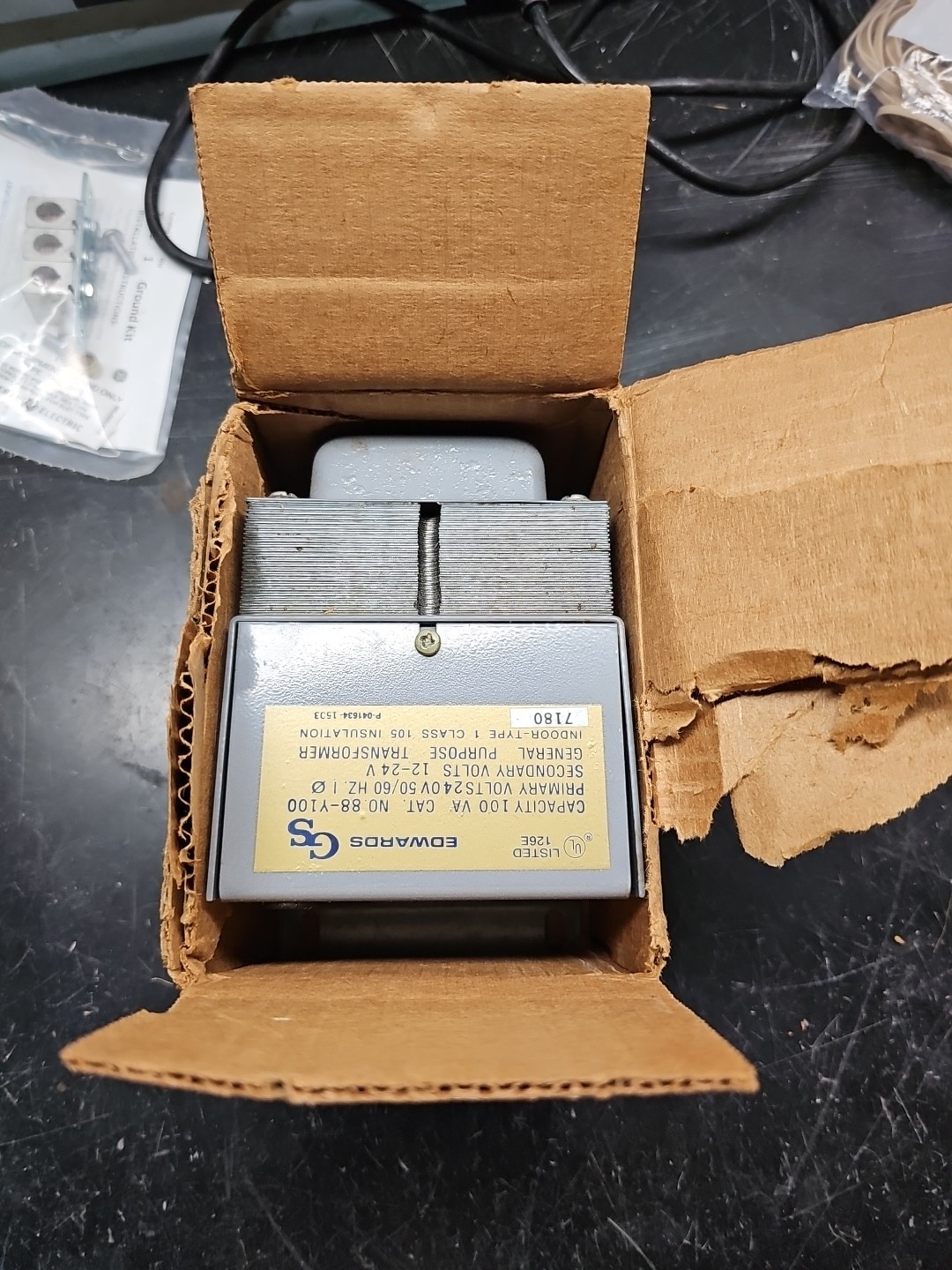 Edwards Signaling 88-100 Heavy Duty Power Transformer 50 VA, 240V, 100 Watt Nos