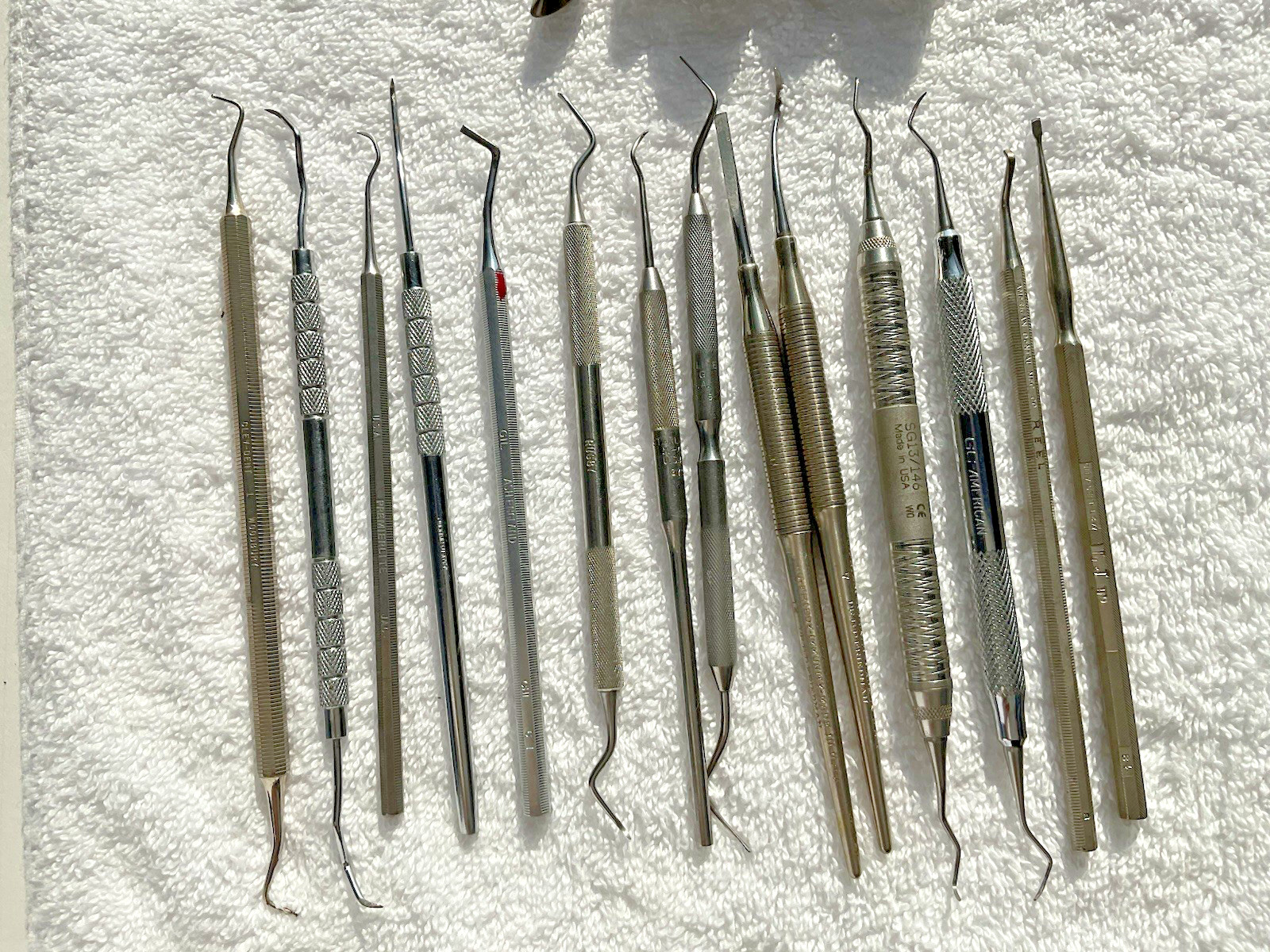 34 Lot of 34 Vintage Branded Dental Tools Picks Tweezers