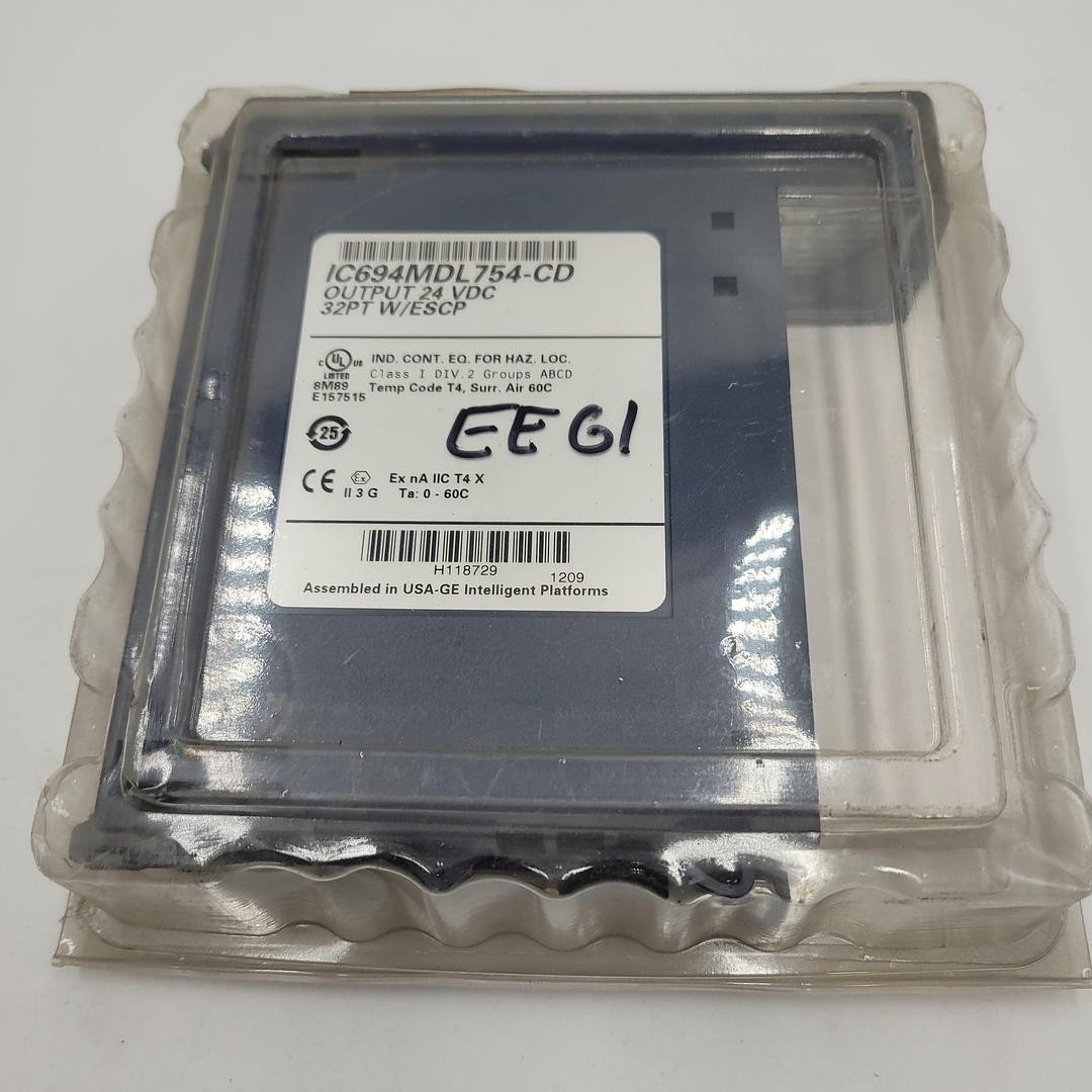 GE IC694MDL754-CD OUTPUT 24 VDC 32PT W/ESCP – sealed in original packaging