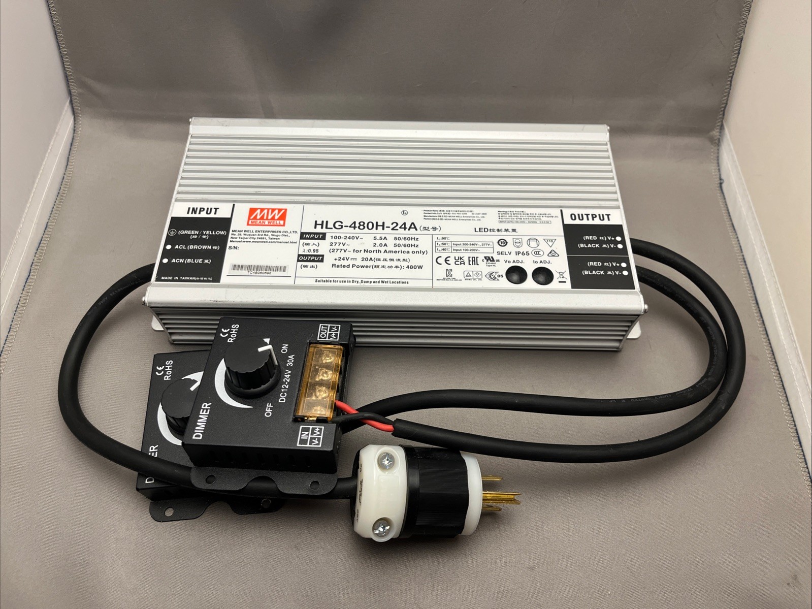 Mean Well HLG-480H-24A Power Supply 480W 24V – Adjustable
