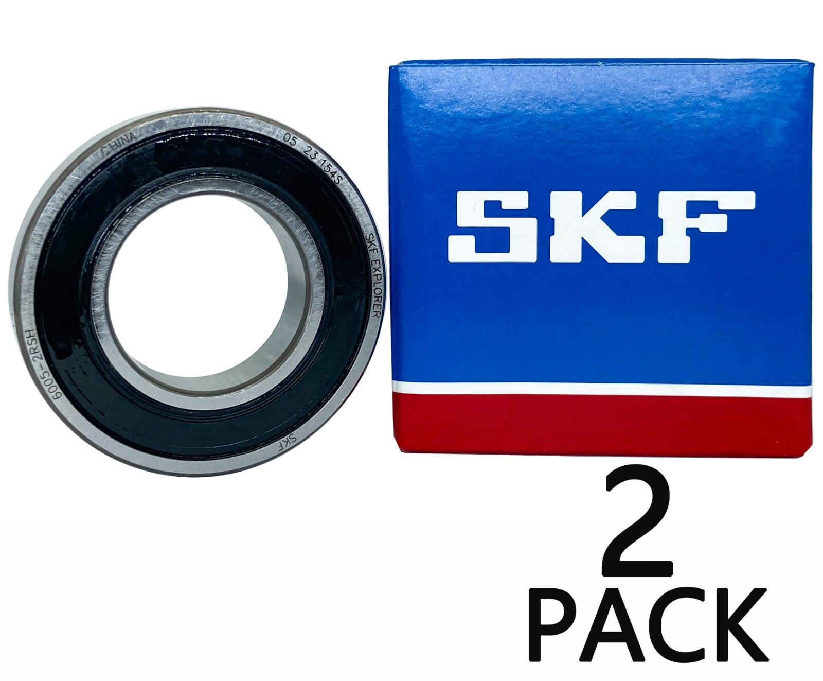 2PACK SKF 6005-2RSH 6005RS High Quality Two Side Sealed Ball Bearings 25X47X12MM