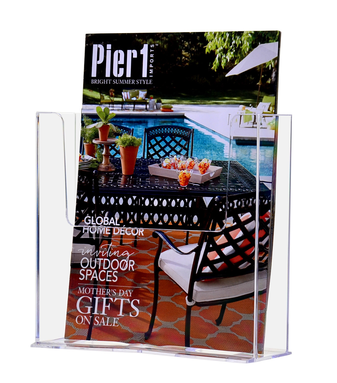 Catalog 7.5” W Booklets Bi Fold Holder Literature Display Counter Desk