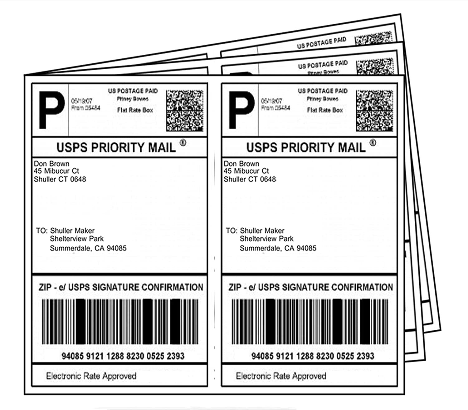 110 Sheets 220 Premium Half Sheet Shipping Labels 200 + 20 Self Adhesive 8.5×5.5