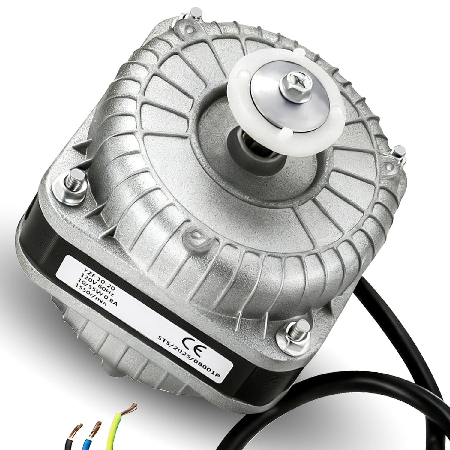 YZF10-20 Condenser Fan Motor AC 120V 60Hz 1550Rpm 10/55W 0.8A Electric Shaded Po