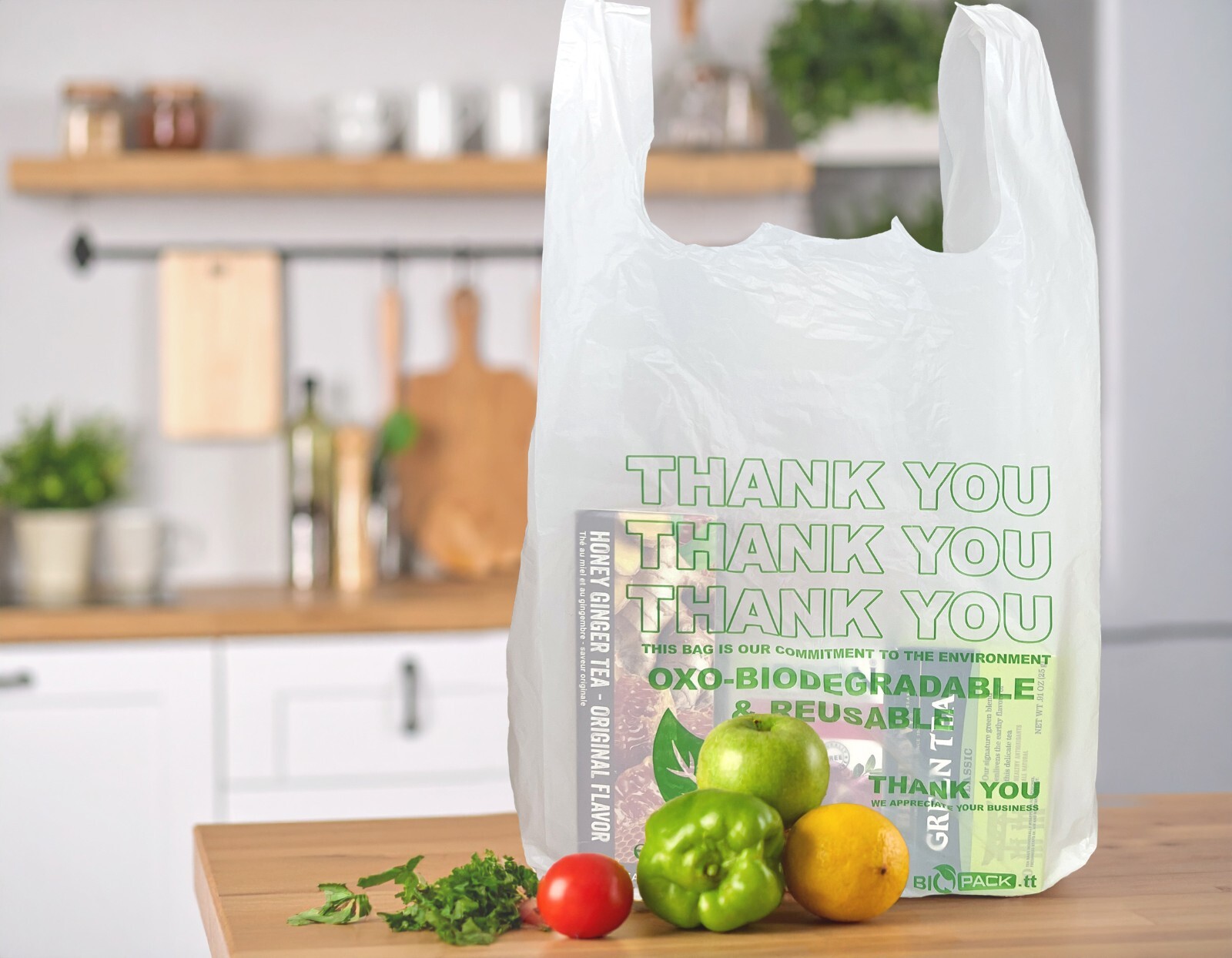1000 Bags T-Shirt Thank You Plastic Grocery Store Shopping Carry Out Bags-5 PACK
